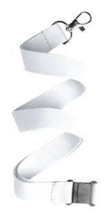 Lanyard din poliester cu carabină metalică și cataramă de siguranță — fotografia 1