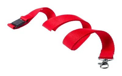 Lanyard din poliester cu carabină metalică și cataramă de siguranță